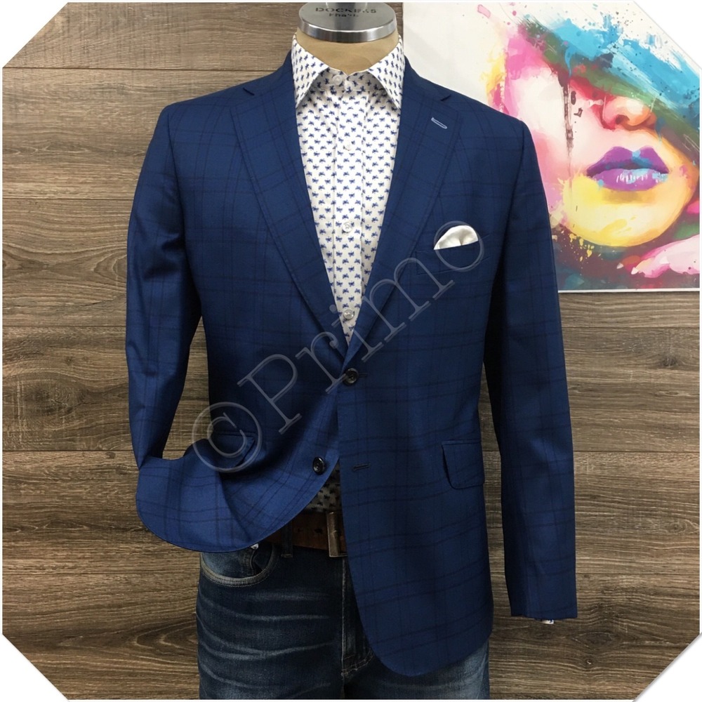 TOM JAMES Mens Bespoke Blazer Sport Coat Casual Jacket Size 40R Classic Suit
